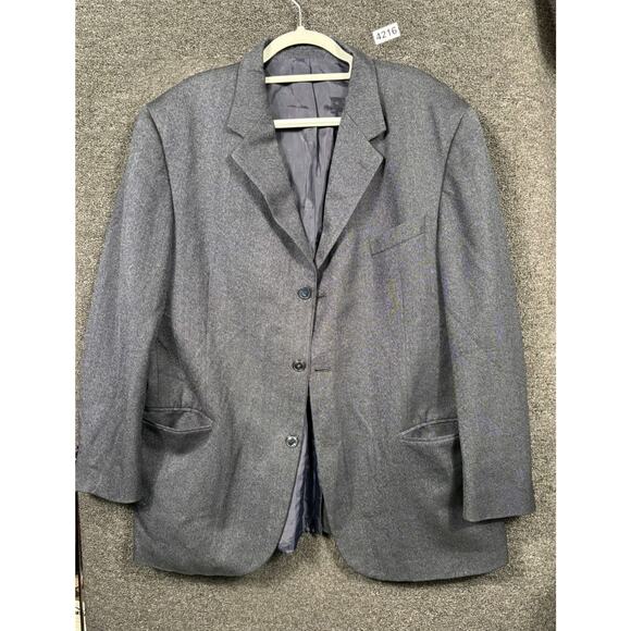 AC Arturo Calle Pure New Wool Blazer Jacket Mens Size 46 Gray 3 Buttons Closure - Picture 1 of 8